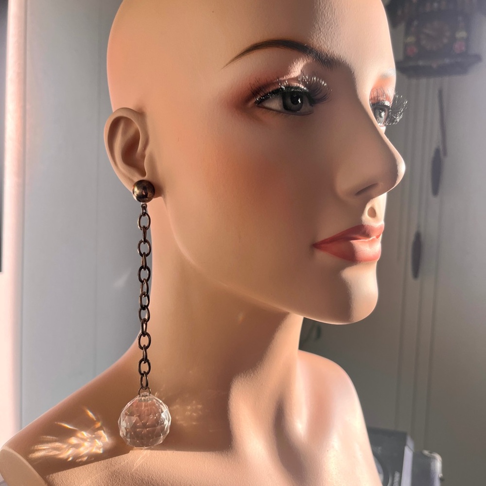 Vintage Statement Shoulder Duster Drop Earrings - image 1